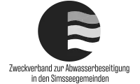 Logo Zweckverband zur Abwasserbeseitigung in den Simsseegemeinden AZV Simssee – Graustufen-Version
