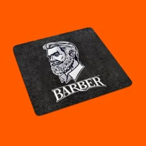 Modernes Stickmotiv: Barber Logo mit Männerkopf in Seitenansicht. Perfekt für Barber Shops und kreative Designs.