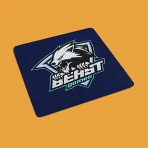 Modernes Stickmotiv: Wolf als Beastgames Logo. Perfekt für Gaming-Fans und kreative Projekte.