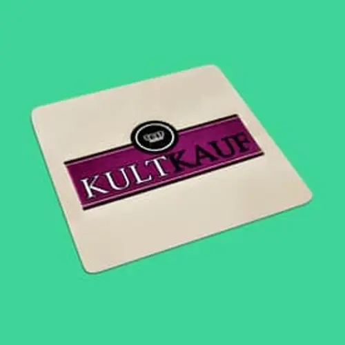 Modernes Stickmotiv: Kultkauf Logo. Perfekt für Branding, Firmenausstattung und kreative Projekte.