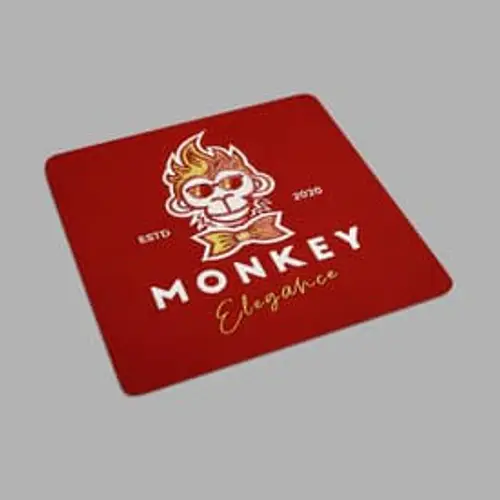 Edles Stickmotiv: Monkey Elegance Logo. Perfekt für moderne Mode, Accessoires und exklusive Designs.