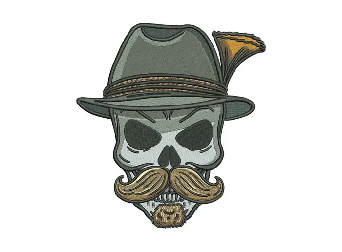 bayrischer-schnauzer-skull – Stickdatei