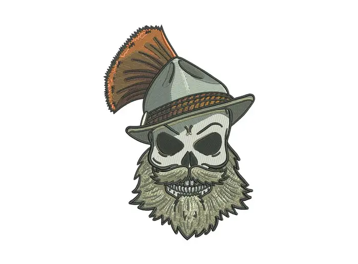 hipster-bayern-skull – Stickdatei