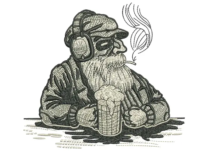 musicsmokingbeer – Stickdatei