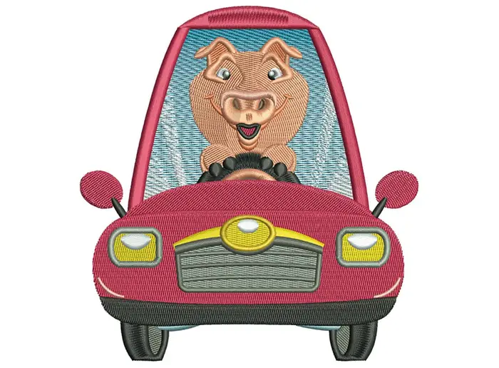 schweinimauto – Stickdatei