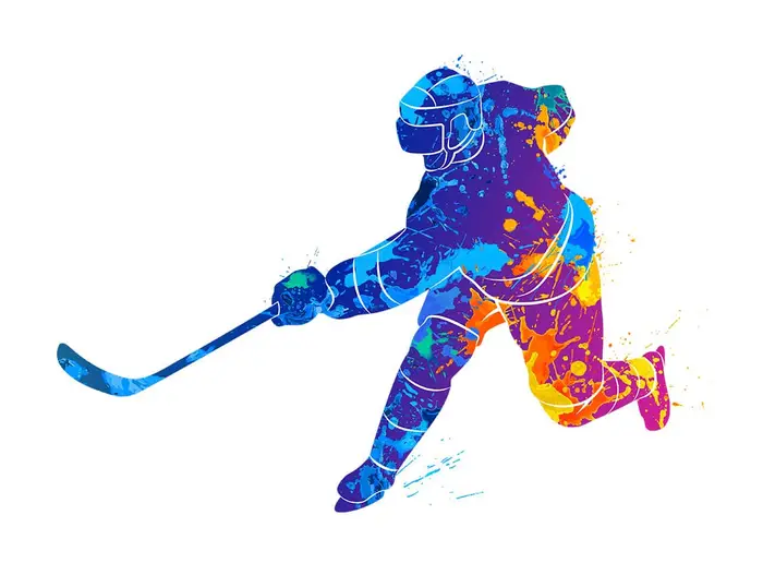eishockeyspielerillustration – Originalversion