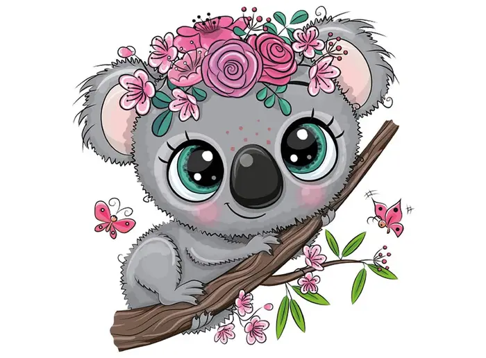 karikatur-koalamitblumen – Originalversion