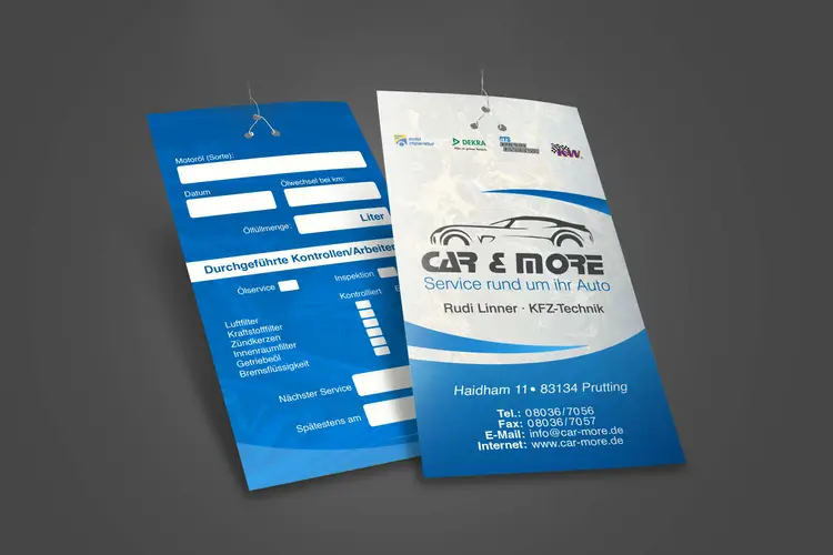 Car & More Rudi Linner Grafikdesign Ölwechselanhänger