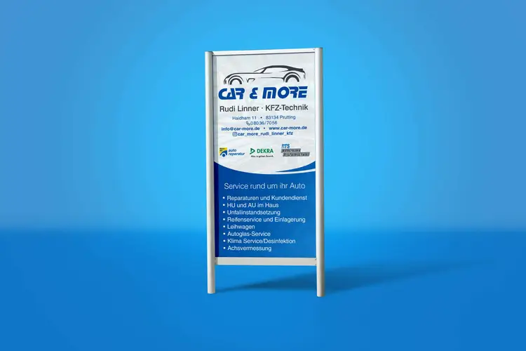 Car & More Rudi Linner Grafikdesign Schilderanlage