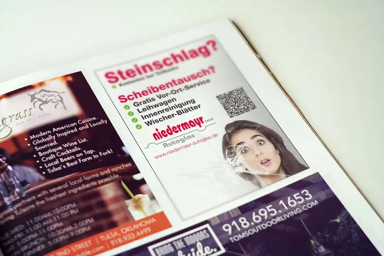 Niedermayr Autoglas Grafikdesign Werbeanzeige