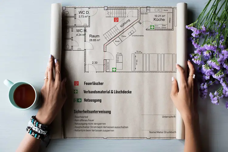 Kraglinger Weinkeller Grafikdesign Planzeichnung