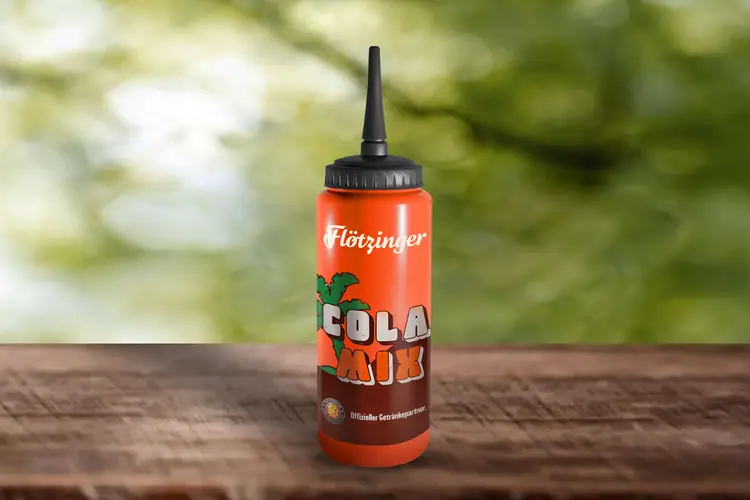 Flötzinger Bräu Rosenheim Full Custom Eishockey Trinkflasche Cola Mix