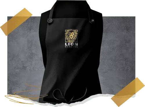 Schürzen bedruckt mit Wunschmotiv von Lion Werbe GmbH – ideal für Gastronomie, Events und als Geschenk.