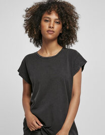 Ladies´ Acid Washed Extended Shoulder Tee