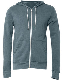 Unisex Poly-Cotton Fleece Full-Zip Hoodie (Hover)