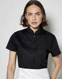 Women´s Tailored Fit Shirt Mandarin Collar Short Sleeve
