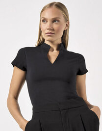 Women`s Regular Fit Mandarin Collar Top