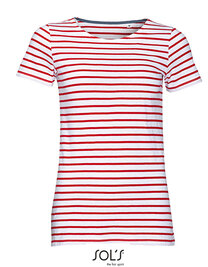 Women´s Round Neck Striped T-Shirt Miles (Hover)