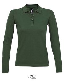 Women´s Long-Sleeve Piqué Polo Shirt Perfect (Hover)
