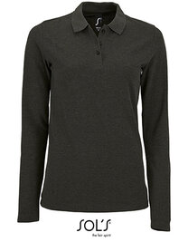 Women´s Long-Sleeve Piqué Polo Shirt Perfect (Hover)