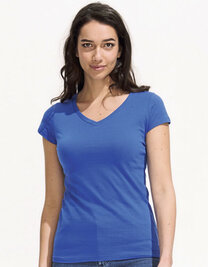 Women´s V-Neck-T-Shirt Moon