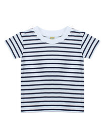Short Sleeved Stripe T Shirt (Hover)