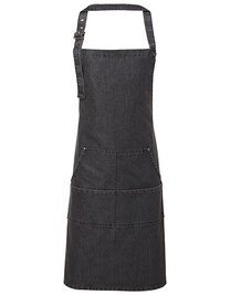 Jeans Stitch Denim Bib Apron (Hover)