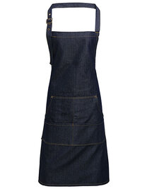 Jeans Stitch Denim Bib Apron (Hover)