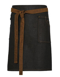 Division Waxed Look Denim Waist Apron (Hover)