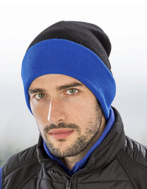 Recycled Black Compass Beanie