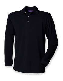 Long Sleeved Cotton Piqué Polo Shirt (Hover)