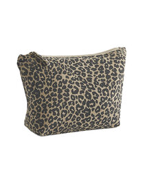 Leopard Print Canvas Accessory Bag (Hover)