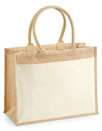 Cotton Pocket Jute Shopper (Hover)