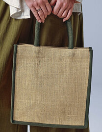 Natural Starched Jute Midi Bag
