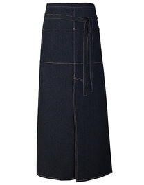 Jeans Bistro Apron With Split and Pocket (Hover)