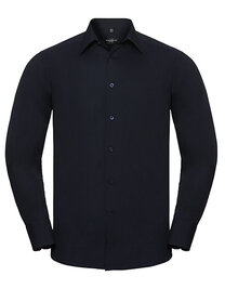 Men's Long Sleeve Tailored Polycotton Poplin Shirt (Hover)