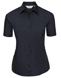 Ladies' Short Sleeve Classic Polycotton Poplin Shirt (Hover)