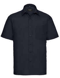 Men's Short Sleeve Classic Polycotton Poplin Shirt (Hover)