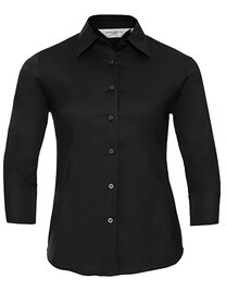 Ladies' Long Sleeve Classic Pure Cotton Poplin Shirt (Hover)