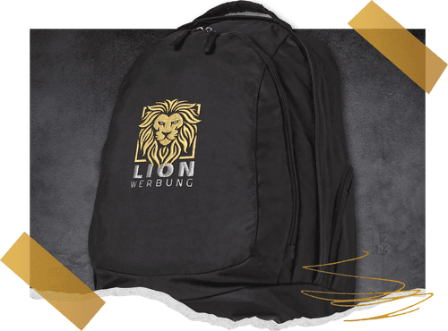 Taschen mit hochwertiger Stickerei von Lion Werbe GmbH, ideal als Werbegeschenk oder Accessoire.