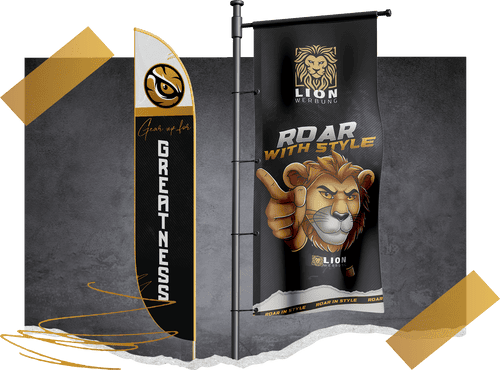 Fahnen & Flaggen gestalten & drucken | Lion Werbe GmbH