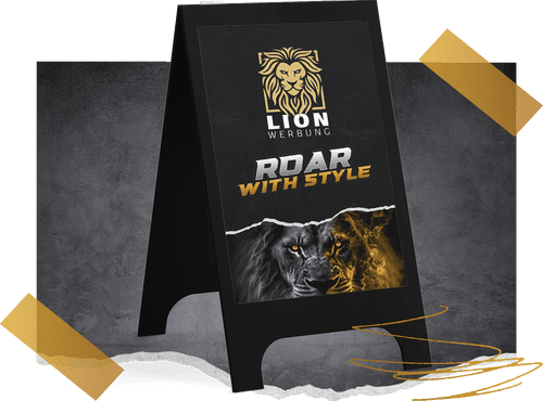 Kundenstopper & Aufsteller drucken | Lion Werbe GmbH