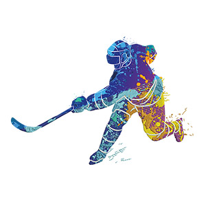 Eishockeyspieler Illustration