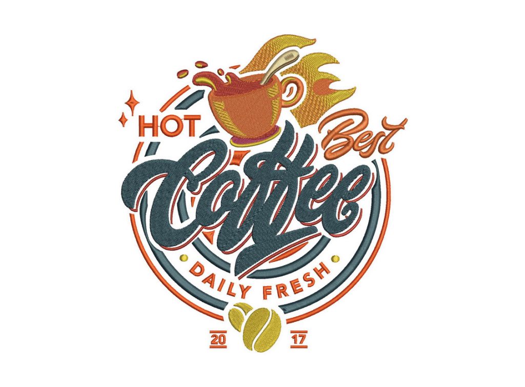 Das Stickprogramm Best Coffee Daily Fresh