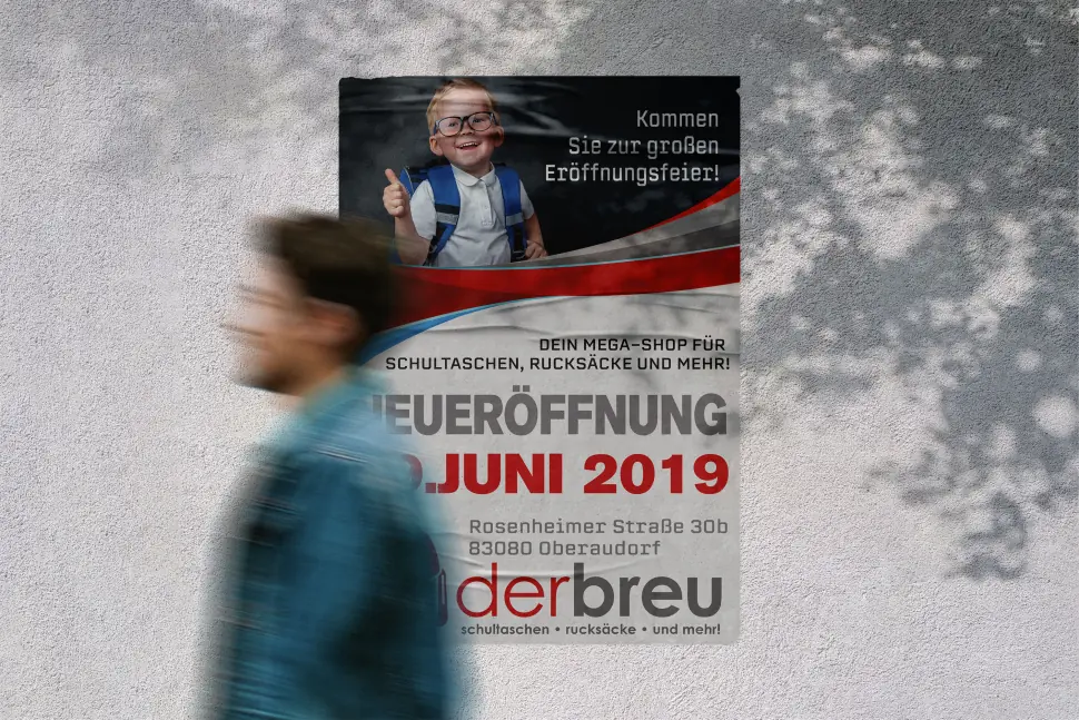 Print Plakat Der Breu Neueroeffnung