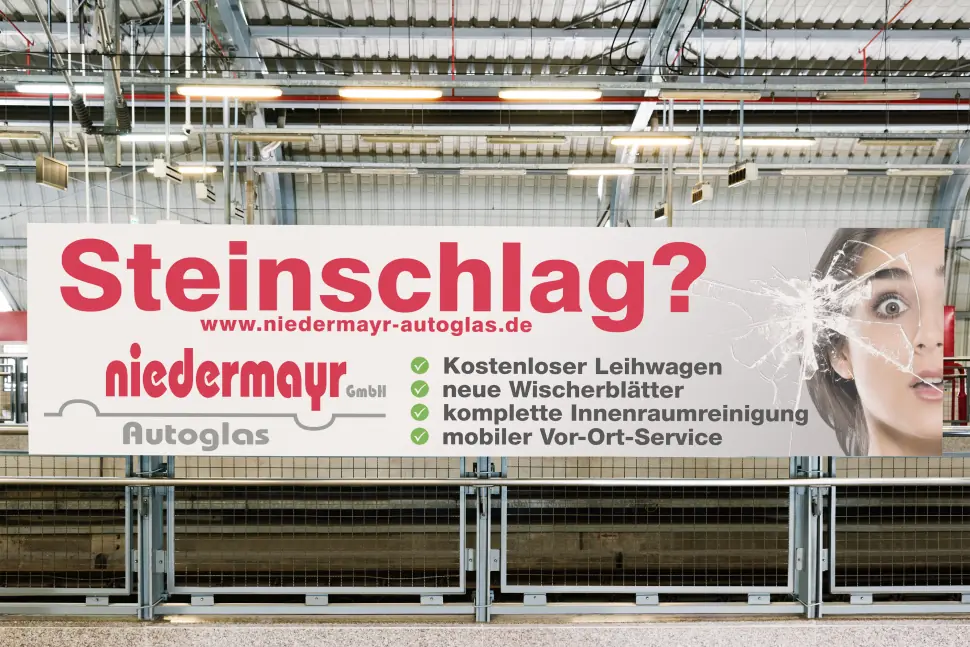 Werbetechnik Schild Niedermayr Autoglas